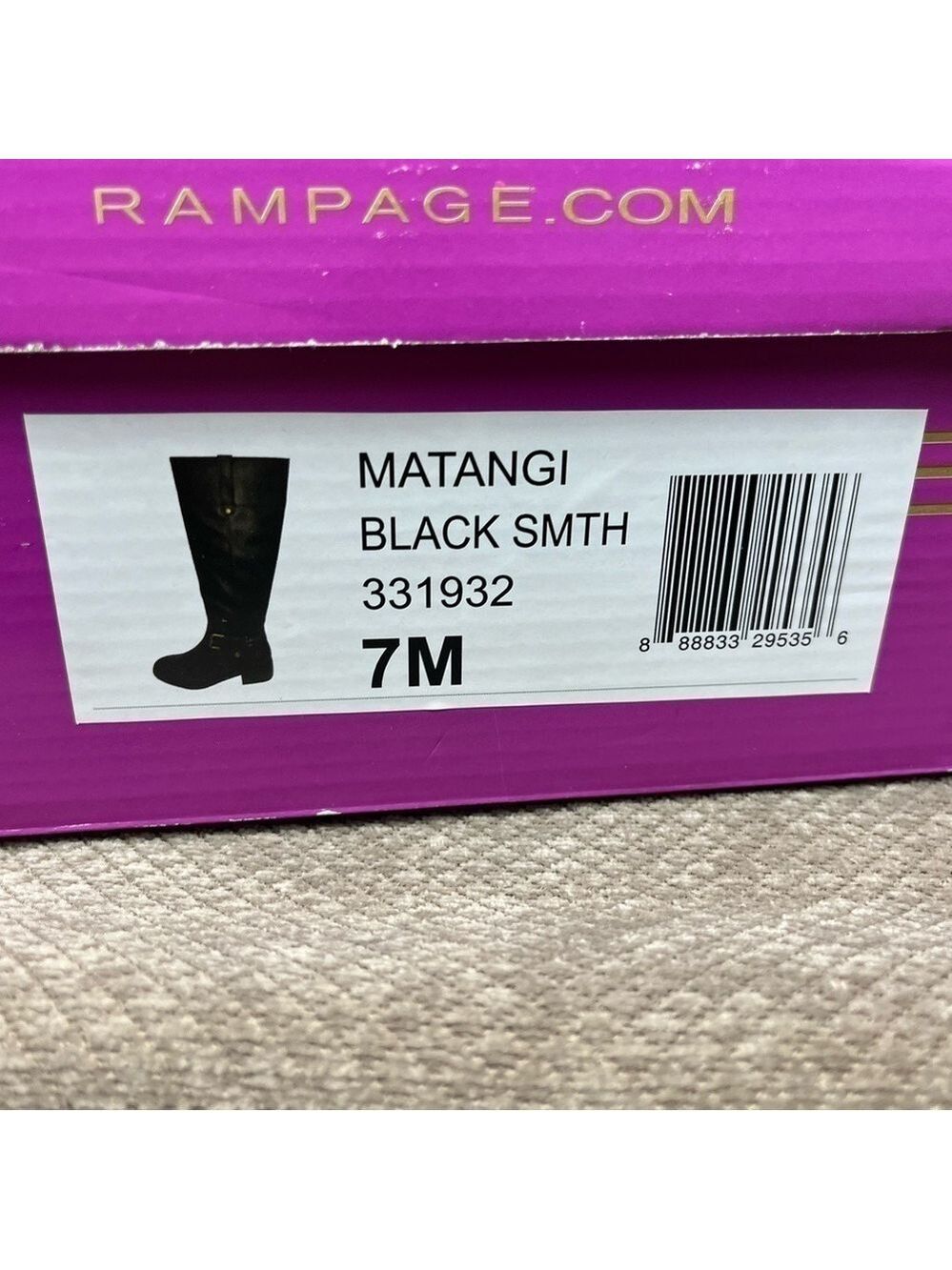 Rampage Matangi Black Smith Women’s Faux Leather Boots size 7. New in Box - Picture 13 of 14